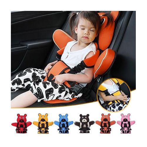 제네릭 Portable Travel Safety Seat, Easier to Disassemble and Clean, It Can Be Washed Directly in The Washing Machine,Portable Safety Seat Strap for Car Travelling. (Blue)