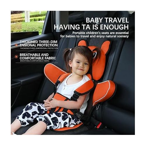 제네릭 Portable Travel Safety Seat, Easier to Disassemble and Clean, It Can Be Washed Directly in The Washing Machine,Portable Safety Seat Strap for Car Travelling. (Blue)