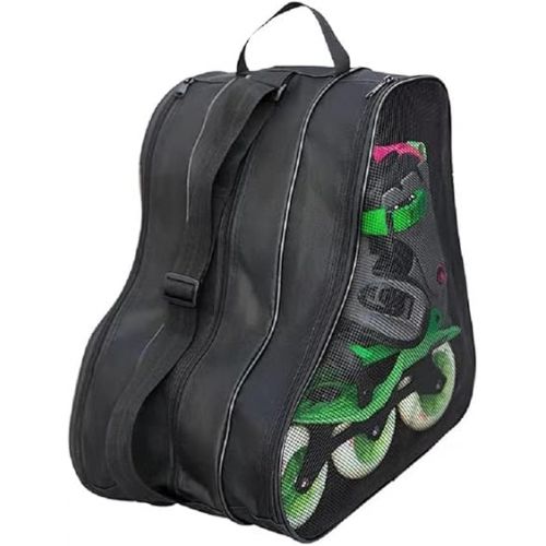 제네릭 Ice Skate Bag with Adjustable Shoulder Strap, Breathable Oxford Cloth Skating Shoes Storage Bag, Fits Ice Skates, Quad Skates, Inline Skates for Women Men and Adults Roller Skate Accessories