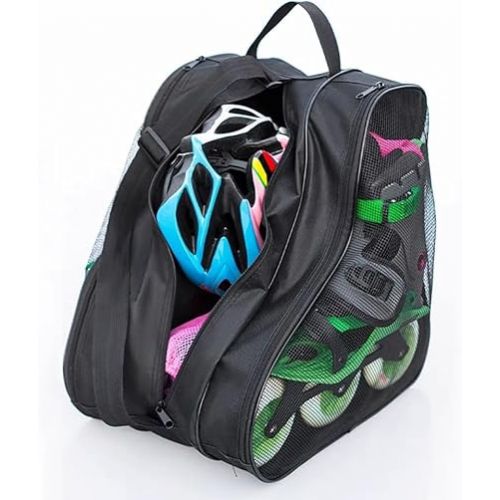 제네릭 Ice Skate Bag with Adjustable Shoulder Strap, Breathable Oxford Cloth Skating Shoes Storage Bag, Fits Ice Skates, Quad Skates, Inline Skates for Women Men and Adults Roller Skate Accessories
