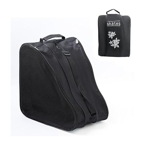 제네릭 Ice Skate Bag with Adjustable Shoulder Strap, Breathable Oxford Cloth Skating Shoes Storage Bag, Fits Ice Skates, Quad Skates, Inline Skates for Women Men and Adults Roller Skate Accessories