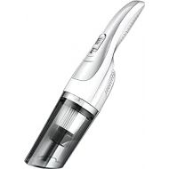 Handheld Vacuum, Car Hand Vacuum Cleaner Cordless, Mini Portable Rechargeable Vacuum Cleaner with 2 Filters, White