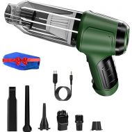 Homepro Portable Vacuum, Home Pro Portable Vacuum, Mini Vacuum Handheld Vacuum Cordless, 120w Powerful Suction Household Car Vacuum Cleaner with Multi-Nozzles for Kitchen Beauty Cleaning (Green *1)