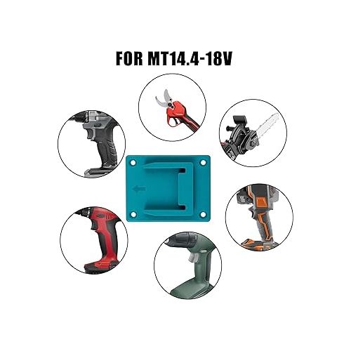 제네릭 10 Pack Battery Holder Wall Mount Compatible with Makita Battery Holder 18V Battery Wall Mounts Dock Holder for BL1860 BL1850 BL1840 BL1830 Battery Storage Organizer Van Shelving