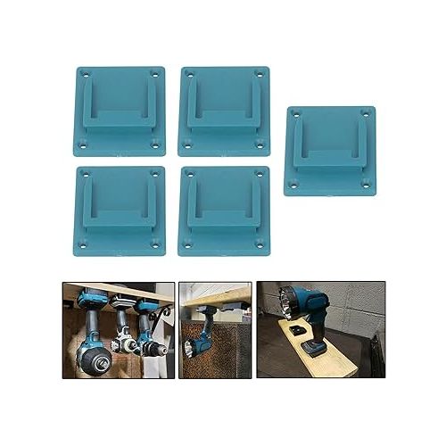 제네릭 10 Pack Battery Holder Wall Mount Compatible with Makita Battery Holder 18V Battery Wall Mounts Dock Holder for BL1860 BL1850 BL1840 BL1830 Battery Storage Organizer Van Shelving