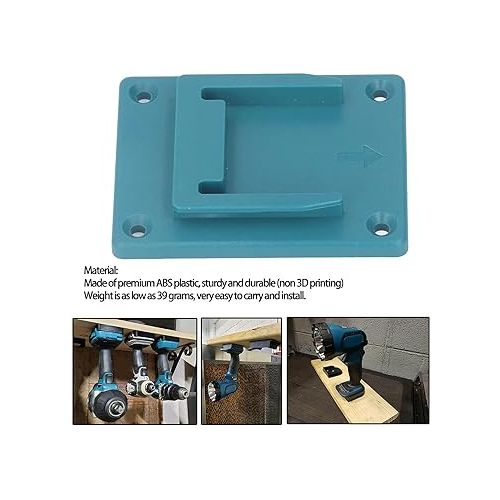 제네릭 10 Pack Battery Holder Wall Mount Compatible with Makita Battery Holder 18V Battery Wall Mounts Dock Holder for BL1860 BL1850 BL1840 BL1830 Battery Storage Organizer Van Shelving