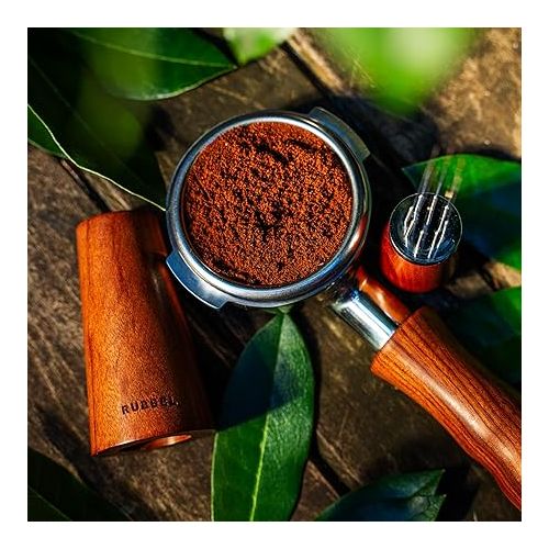 제네릭 WDT Tool Espresso - Espresso Coffee Stirrer Professional - Stainless Steel 8 Needles 0.35mm - Natural Wood Handle Needle Type - Stand Walnut Stirring Distribution