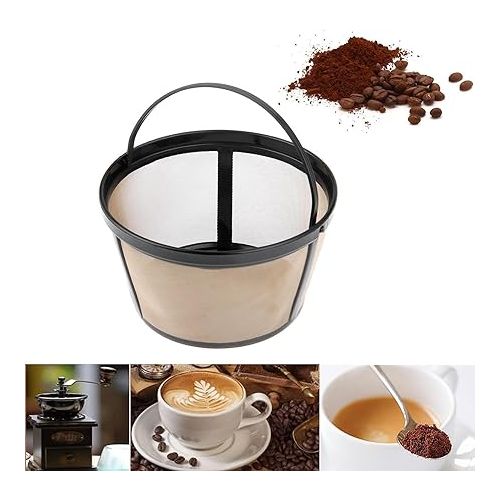 제네릭 Reusable Coffee Filter Basket, 2 Pack Basket Coffee Filters 8-12 Cup Replacement Coffee Filter for Mr. Coffee and Black & Decker Coffee Makers and Brewers