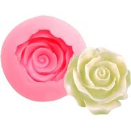 Rose Mold Silicone Jelly Soap 3D Fondant Molds for Cupcake Candy Chocolate Decoration Cupcake Molds for Baking (1.96 * 1.96 * 0.9 inch)