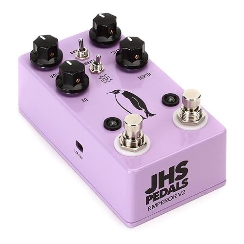 제네릭 JHS Emperor V2 Chorus/Vibrato Pedal with Tap Tempo with 3 Patch Cables