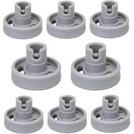 WD12X10231 Dishwasher Lower Rack Wheel and Stud Replaces with 1263942, AH1481883, EA1481883, PS1481883, PDW1800N02BB, PS1481883, GHDA690P04WW, AP3994981 (8-Pack)