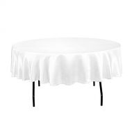 Generic OWS 48 Inch White Round Polyester Table Cloth Table CoverWedding Party Event - 8 Pc