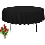 Generic OWS 60 Inch Black Round Polyester Table Cloth Table Cover Wedding Party Event - 20 Pc