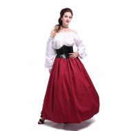 Generic Women Medieval Dress Renaissance Maiden Victorian Costume Dress