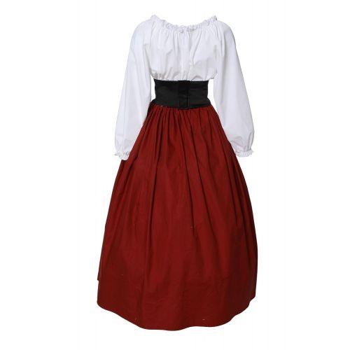 제네릭 Generic Women Medieval Dress Renaissance Maiden Victorian Costume Dress