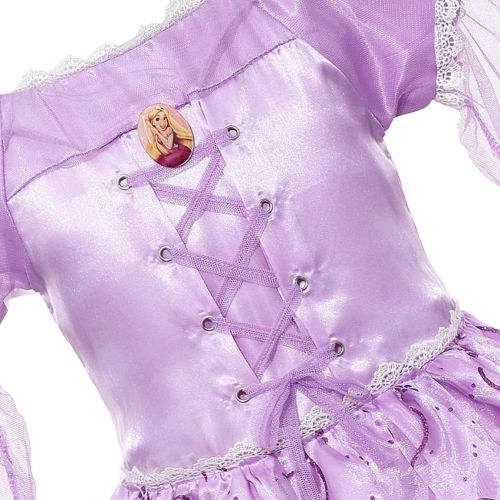 제네릭 Generic Princess Rapunzel Dress with Braid Headband Hair Wig for Kids Girls Play Costume Cosplay Birthday Party