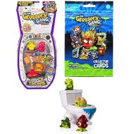 Generic Rotten Bizarre Gross Figure Bathroom Plunger Toilet Creatures Flush Drain Attack Pack Stinky Slimy Sewer Bundle 3-Pack Gang Time Wars & Flushies + Collectors Cards Blind Bag