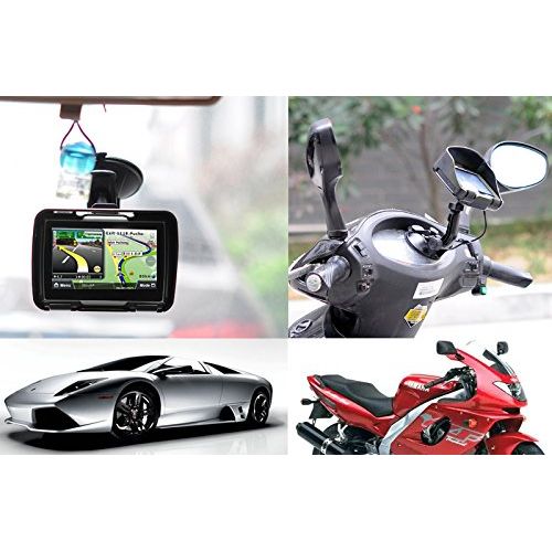 제네릭 Generic Rage - All Terrain IPX7 Waterproof Motorcycle GPS Navigation System (4.3 Inch, 4GB, Bluetooth, Black)