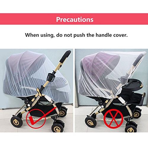 제네릭 Generic Mosquito Net Bug Net for Baby Strollers Infant Carriers Baby Cradle Ultra Fine Mesh Protection Against Mosquitos No Harmful Chemicals Help Baby Stay Away from Bugs (White)