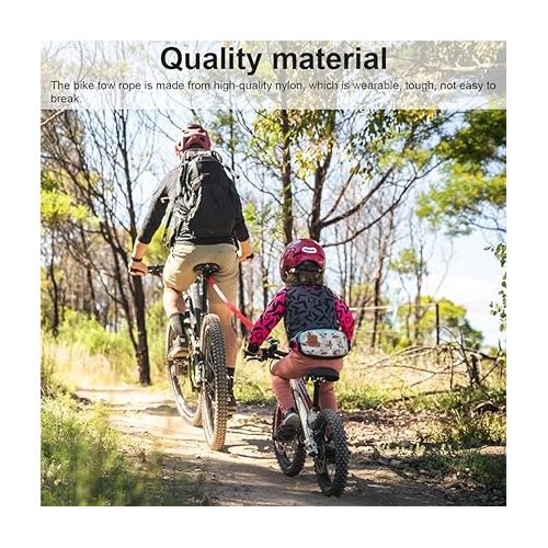 제네릭 The Original Bike Bungee Tow Rope for Kids Cycling Stretch Pull Strap for Riding Further with Your Child Compatible with Bicycle Suitable for outdoor parent-child travel, Bicycle teaching for children