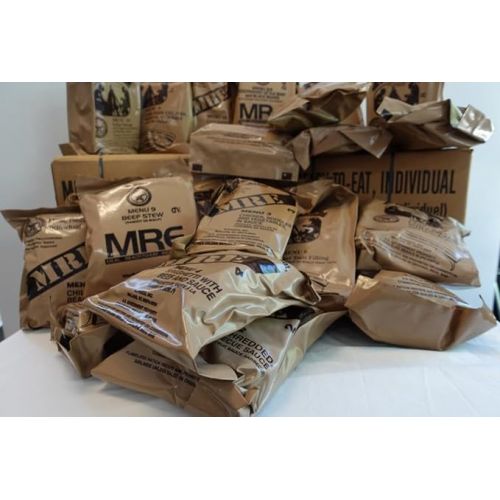 제네릭 Food Dude 82nd MRE Surplus 2024 Inspection US Meals Ready to Eat Military MRE with Heater Box of MRE Meals Full Meal 12 MRE Pack