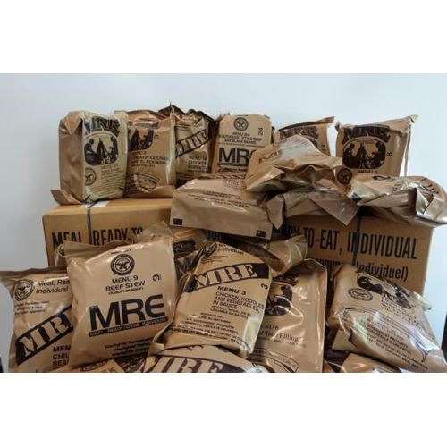 제네릭 Food Dude 82nd MRE Surplus 2024 Inspection US Meals Ready to Eat Military MRE with Heater Box of MRE Meals Full Meal 12 MRE Pack