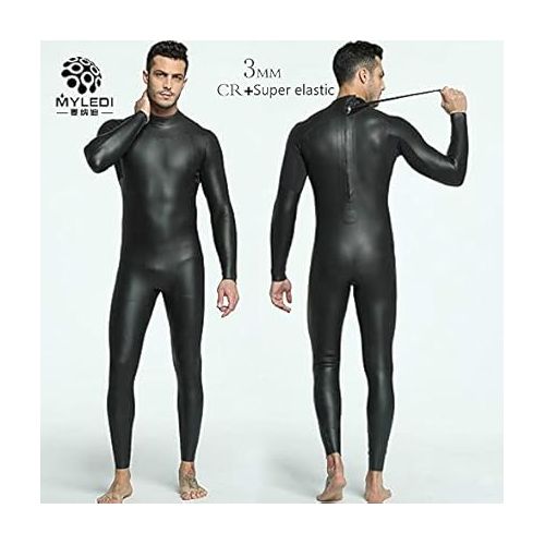 제네릭 Mens 3mm CR Triathlon Wetsuit Ultra Elastic Leather Smooth Skin Wetsuits Full Wetsuit Open Water CR Neoprene Cold Water