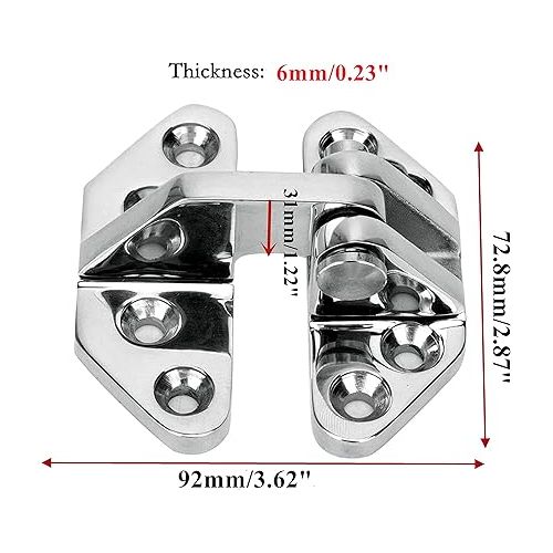 제네릭 1/2Pack Heavy Duty Marine 316 Stainless Steel Boat Hatch Hinge Removable Pin Hardware Car Accessories