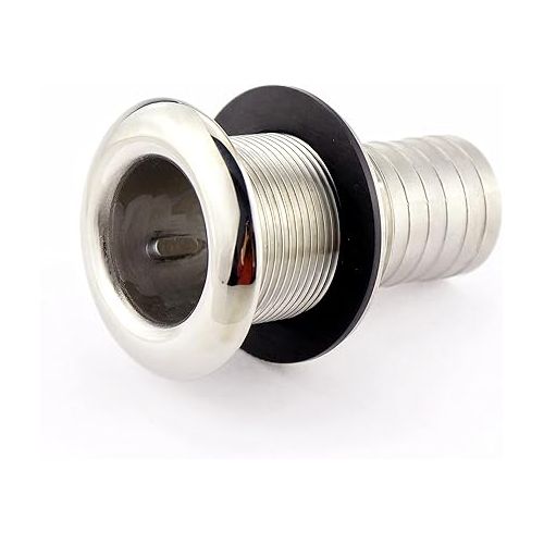 제네릭 316 Stainless Steel Boat Thru Hull Fitting Hose Barb with Nut，Marine Hardware Accessories for Boats Drain Pipe Yacht Bilge Boat Plumbing Fittings