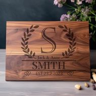 Cutting Boards, Personalized Engraved Cutting Boards, Maple/Walnut Cutting Boards Customized, are Personalized Gifts, Wedding, Birthday, Christmas, Anniversary or Bridal shower gifts(Style 2)