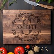Cutting Boards, Personalized Engraved Cutting Boards, Maple/Walnut Cutting Boards Customized, are Personalized Gifts, Wedding, Birthday, Christmas, Anniversary or Bridal shower gifts(Style 1)