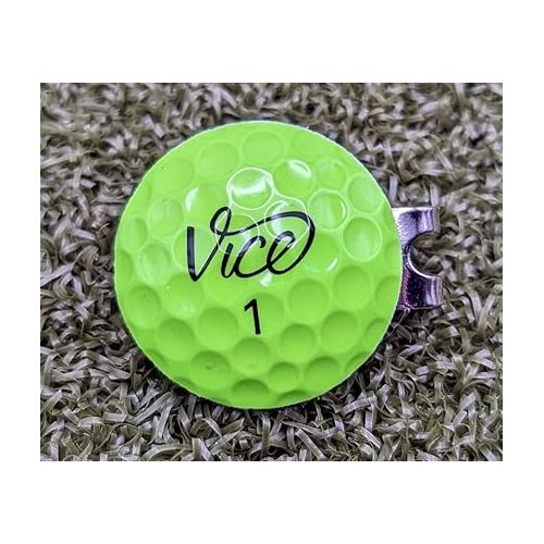 제네릭 Vice Pro Plus Soft Lime Green Golf Ball Marker with Magnetic Hat Clip