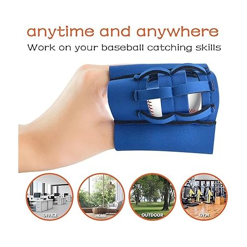 제네릭 Training Glove for Baseball & Softball Set of 8 - Perfect for Kids, Adults, and Teens - Improve Hand-Eye Coordination & Placement - Lightweight - Catch Golf-Sized Practice Balls