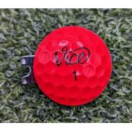 Vice Pro Plus Red Real Golf Ball Marker with Magnetic Hat Clip