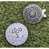 Vice Drip Pro Soft Real Golf Ball Marker with Magnetic Hat Clip - Red and Black