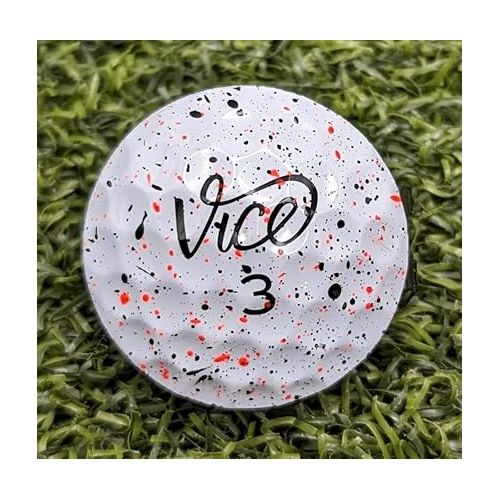 제네릭 Vice Drip Pro Soft Real Golf Ball Marker with Magnetic Hat Clip - Red and Black