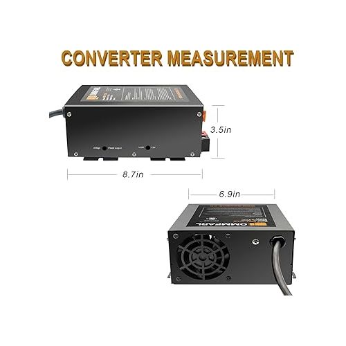 제네릭 RV Converter | Multiple Capacities | Power Converter with Built-in 4 Stage Smart Battery Charger | RV Battery Charger 55 Amp 12V Power Supply Battery Charger