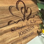 Cutting Boards, Personalized Engraved Cutting Boards, Maple/Walnut Cutting Boards Custom Engraved, Personalized Valentine's Day, Wedding, Anniversary or Housewarming Gifts, Made in the USA