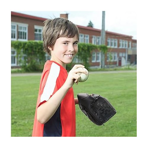 제네릭 Baseball Training Gloves, Youth Baseball Training Glove, Baseball Catchers Gloves, Lightweight Catcher Glove, Child Thicken PU Leather Baseball Gloves for Beginners