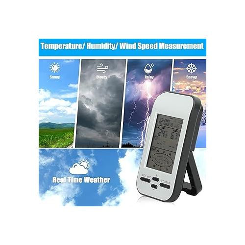 제네릭 Weather Forecast Station Weather Station Weather Station Home Wind for Speed Wind 100M Set Bedroom Clock Small Gust for Speed Room Clock Air for Speed Weather Station Weather