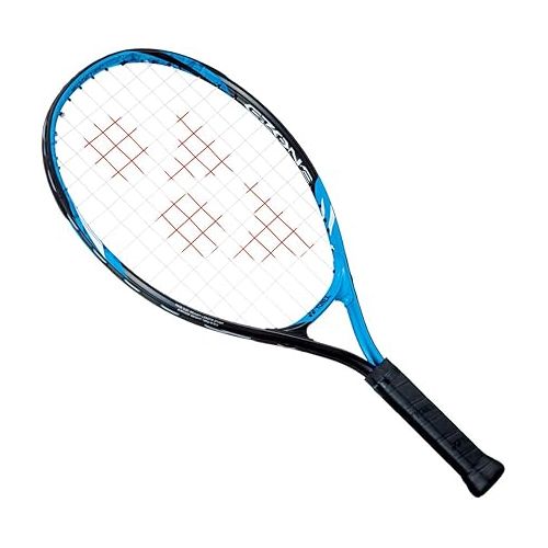 제네릭 Yonex EZONE Bright Blue 25 Inch Junior Tennis Racquet Starter Set or Kit for Boys Bundled with a 3-Pack of Matching Overgrips and Green Dot Play and Stay Tennis Balls