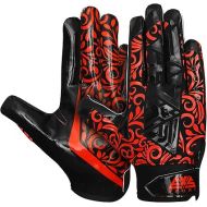 Exotic Sports Youth Football Gloves American Wide Receiver Football Gloves for Adult Men Women and Boy with Super Sticky Silicone Grip Palms Performance Booster Football Glove