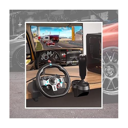 제네릭 American Truck Simulator USB Game 18 Gear Shifter Knob 3 Switch Replacement SKRS Fit for Logitech G29,G27,G25,G923,G920