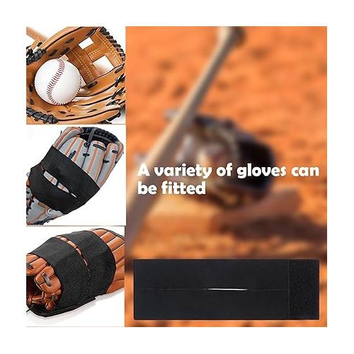 제네릭 Elastic Glove Wrap - Flexible Baseball Glove Wrap|unbeatablle Strength Gloves Wrap Band |Portable Athlete Glove Strap| Baseball Glove Locker for Baseball Softball Glove