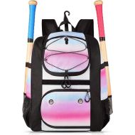 Softball Bag, Lightweight Baseball Bat Backpack with Shoe Compartment, Baseball Bag with Fence Hook for TBall Bat & Equipment, Softball Gift Catchers Bags for Women Fit Batting Glove, Helmet