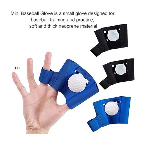 제네릭 Baseball Training Glove - Catch Golf Sized Practice Ball Catcher | Sliding Baseball Training Equipment Mitt | Finger Web Catcher Aids for Youth, Adults, Teens, Softball