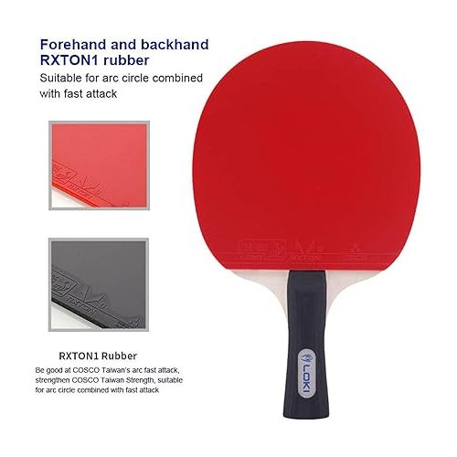 제네릭 Loki High Performance Portable Ping Pong Set. Premium Tennis Table Set with Retractable net, 6 Balls and 4 Profesional Rackets. Storage case. Up to 4 Players. Indoor and Outdoor.