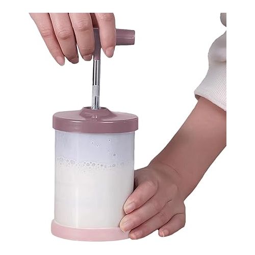 제네릭 Manual Whipped Cream Maker, Handheld DIY Whipped Cream Dispenser, Stainless Steel Dispenser Baking Tools, Perfect Cream Whipper Maker for Shop Kitchen Salad Dressings