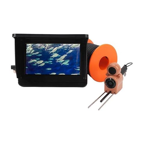 제네릭 Generic Ice Fishing Camera, Spearfishing Camera with 4.5 Inch Screen, 8000mah Battery for Lake for Kayak, Genericq8935bkgge