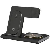Special Wireless Charger Station, Cord and Wall Block 3 in 1 Fast Wireless Charger Stand for iPhone 12 14 13 12 11 Pro Max XR xs 8 Plus for Apple Watch 8 7 6 5 4 3 2 SE for AirPods Pro 3 2 (Black)